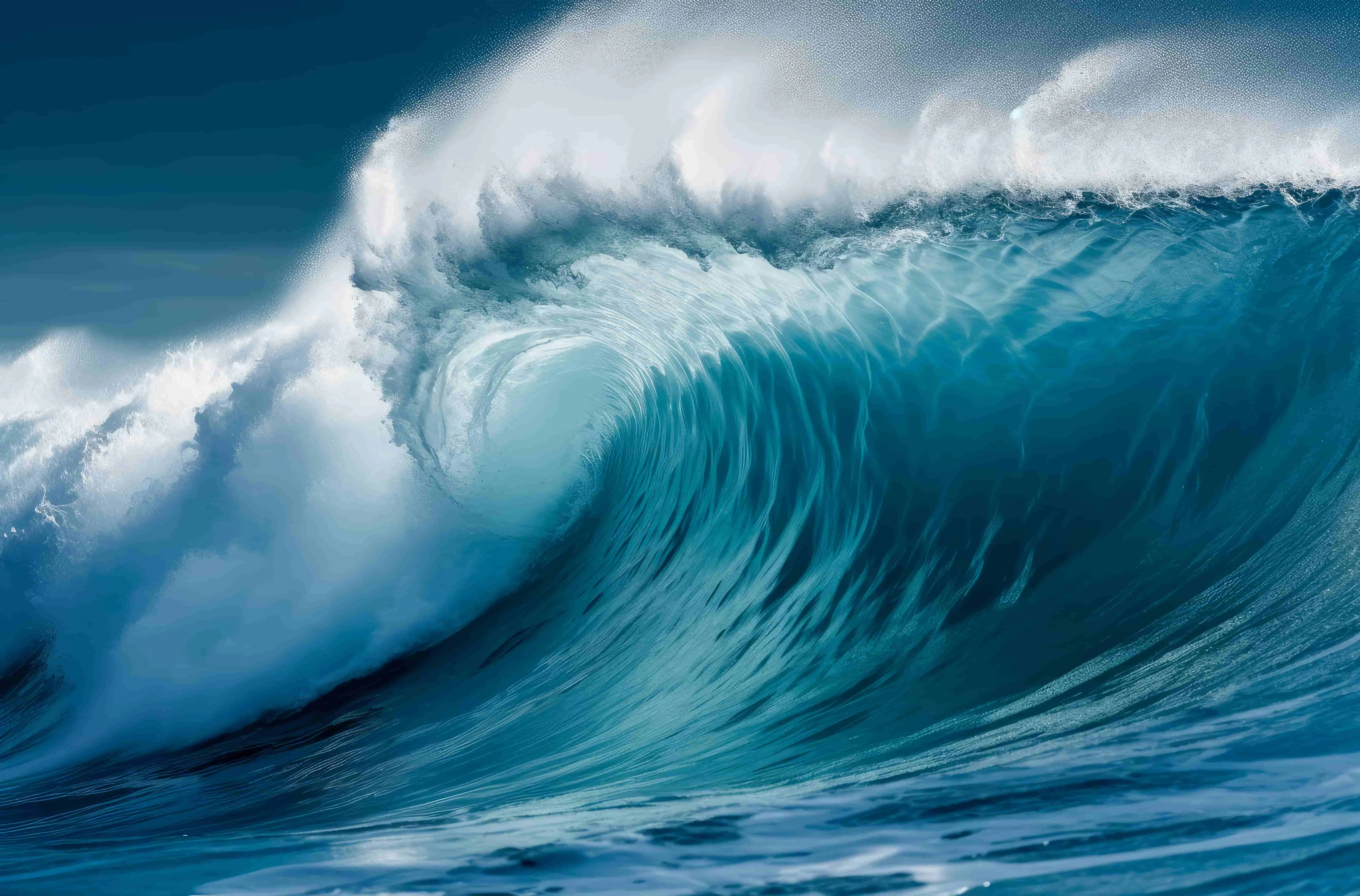 Blue ocean wave